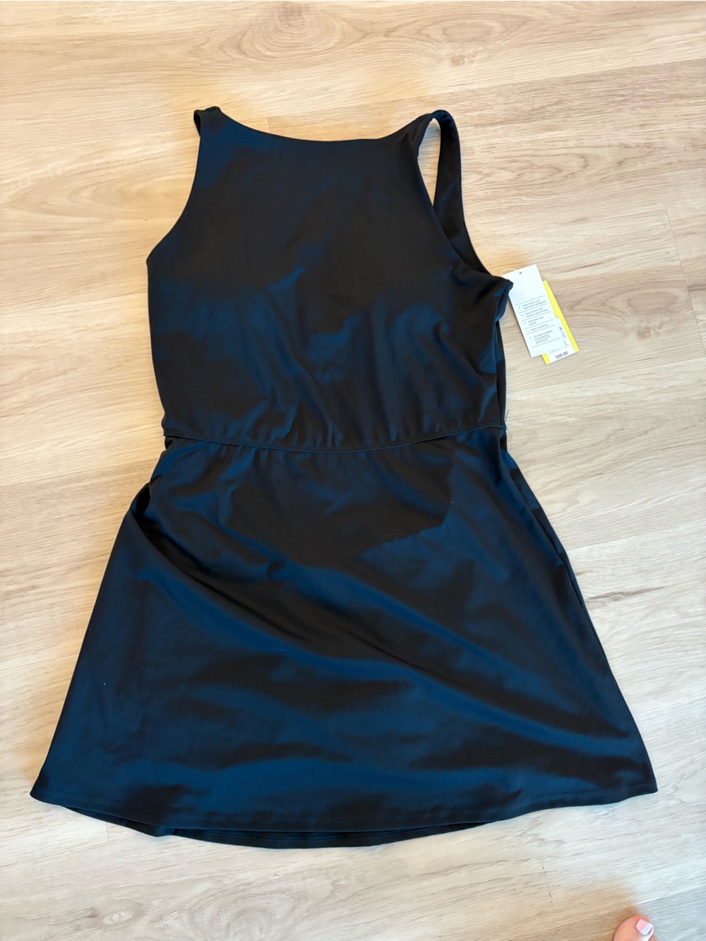Athletic dress with built in bra and shorts